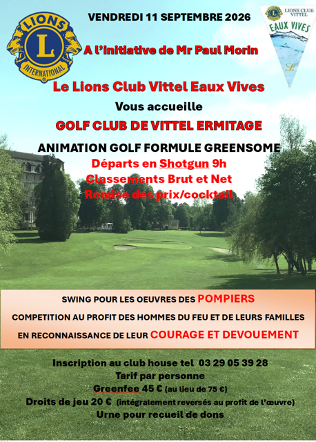 ANIMATION GOLF FORMULE GREENSOME à VITTEL